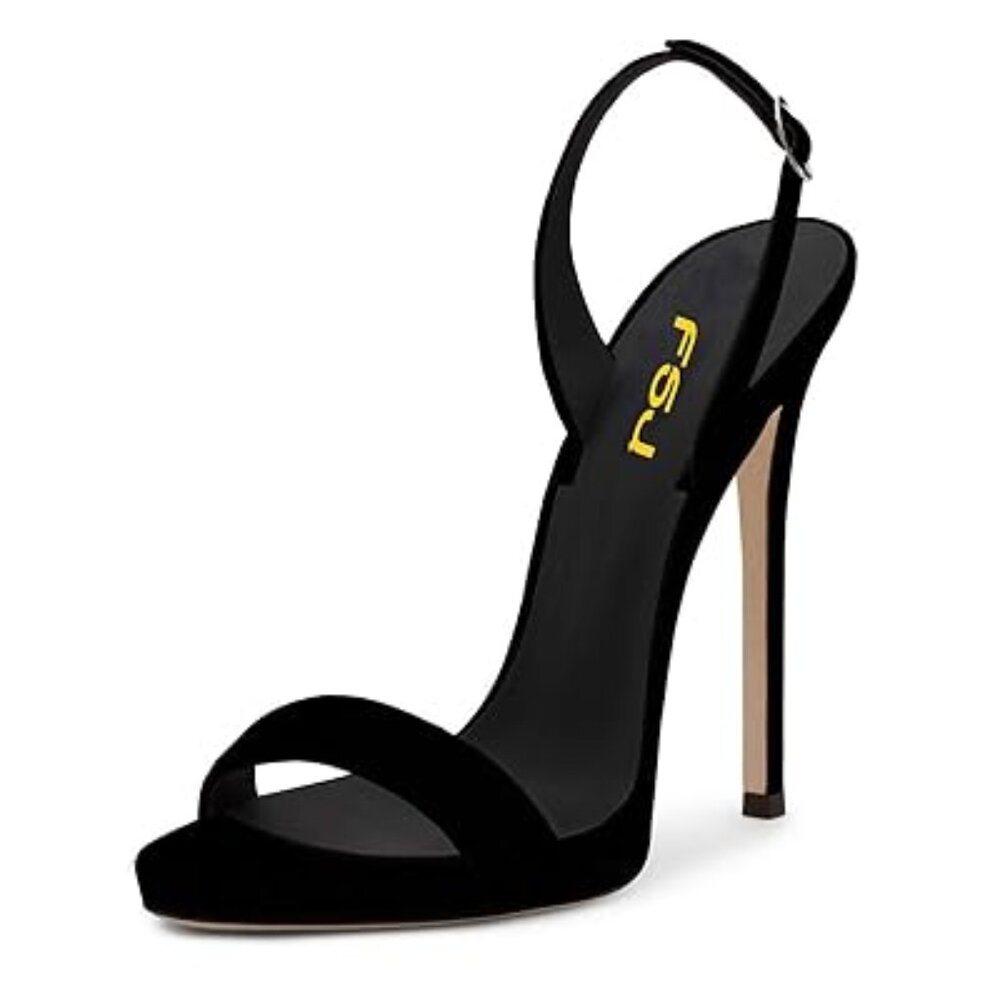 FSJ Women Sexy High Heel Stiletto Sandal Back Strap Slingback Open Toe Evening